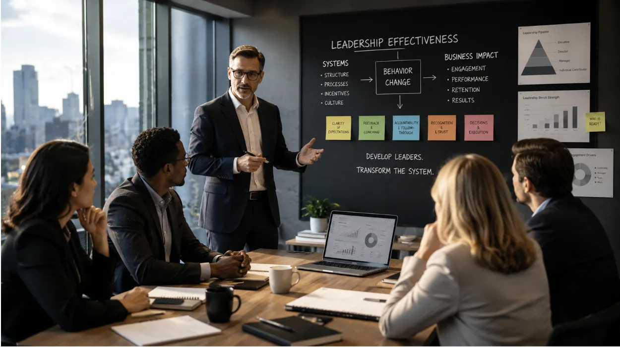 Leadership development strategies for large organizations